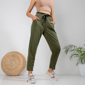 Зелені жіночі штани
