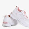 Жіноче біле спортивне взуття з рожевими вставками Adira - Взуття