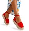 Жіночі червоні еспадрільї на платформі Savanto - Взуття