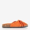 Жіночі тапочки помаранчевого кольору з бахромою Mua - Взуття