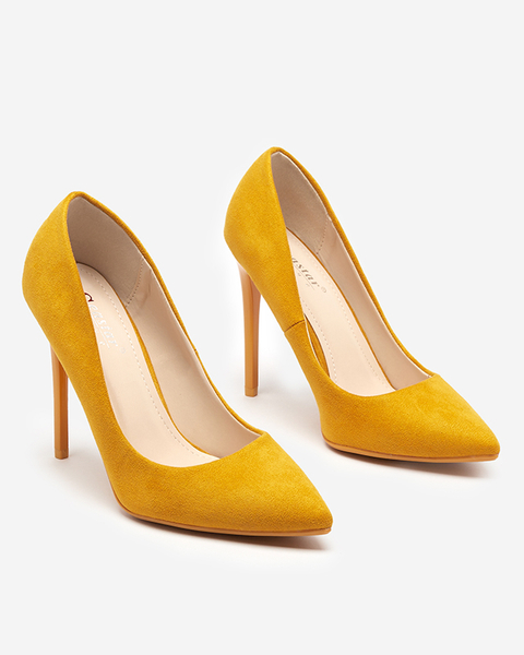 Жовті жіночі туфлі на підборах Veneci